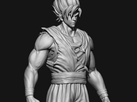 Goku Super Saiyan 3D 프린트 모델