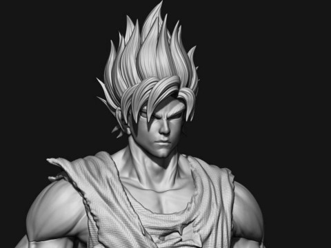 Goku Super Saiyan 3D 프린트 모델