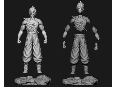 Goku Super Saiyan 3D 프린트 모델