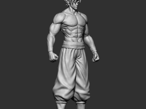 Goku Super Saiyan V2 3D 프린트 모델