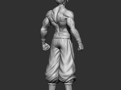 Goku Super Saiyan V2 3D 프린트 모델