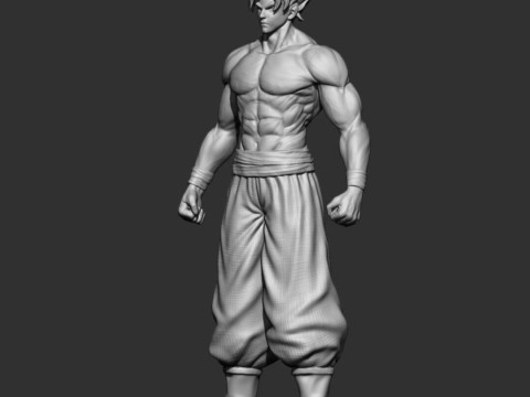 Goku Super Saiyan V2 3D 프린트 모델