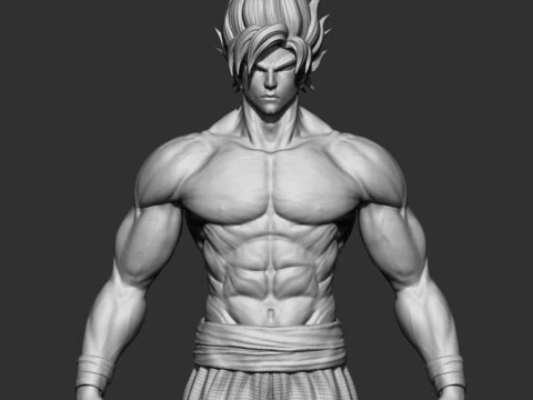 Goku Super Saiyan V2 3D Print Model