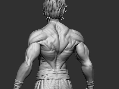 Goku Super Saiyan V2 3D 프린트 모델