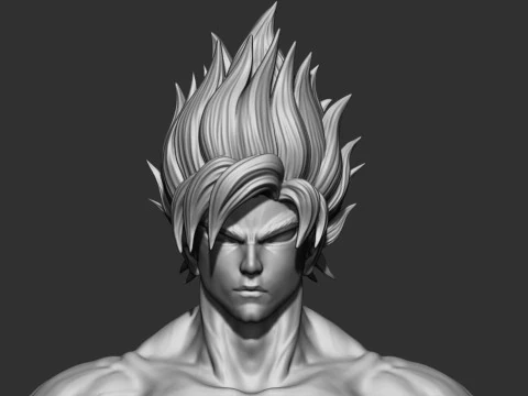Goku Super Saiyan V2 3D Print Model