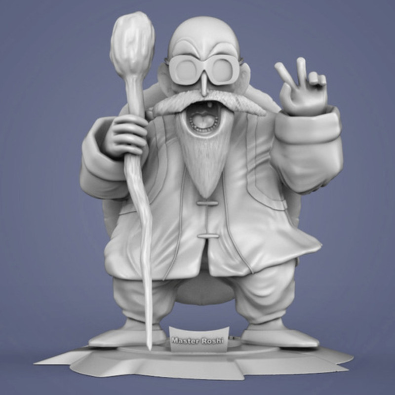 Master Roshi Modelo de impresión 3D .c4d .max .obj .3ds .fbx .stl .blend
