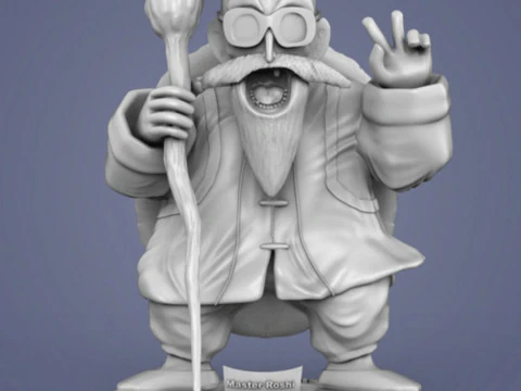 Mestre Roshi Modelo de Impressão 3D