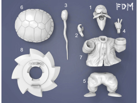 Master Roshi Modelo de impresión 3D