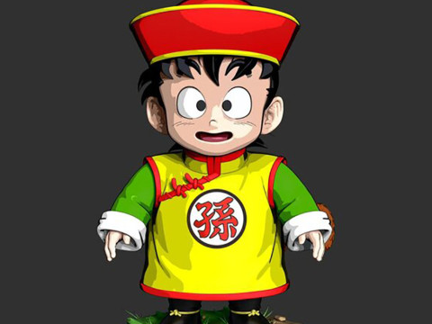 Son Gohan Kid 3D 프린트 모델