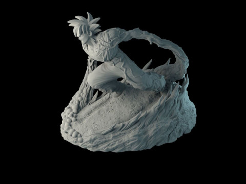 Goku on the stand Model Cetak 3D