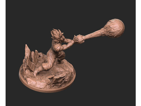 Goku Super Saiyan Kamehameha 3D Print Model