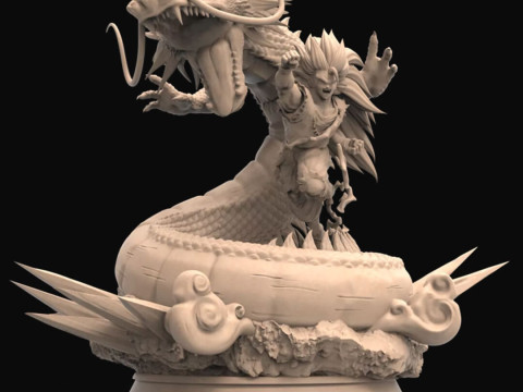 Goku SS3 and Shenron Modello di stampa 3D