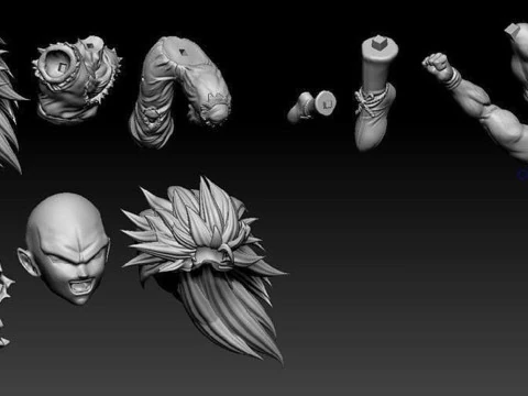 Goku SS3 and Shenron 3D Print Model