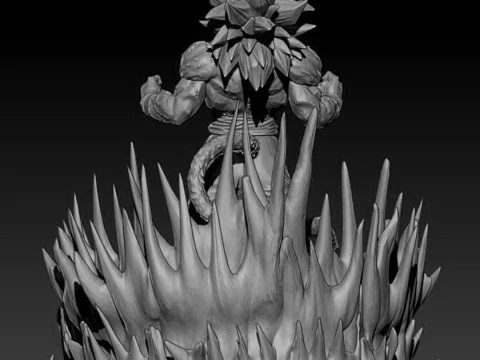 Goku SS4 Statue 3D Print Model