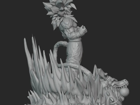 Goku SS4 Statue 3D 打印模型