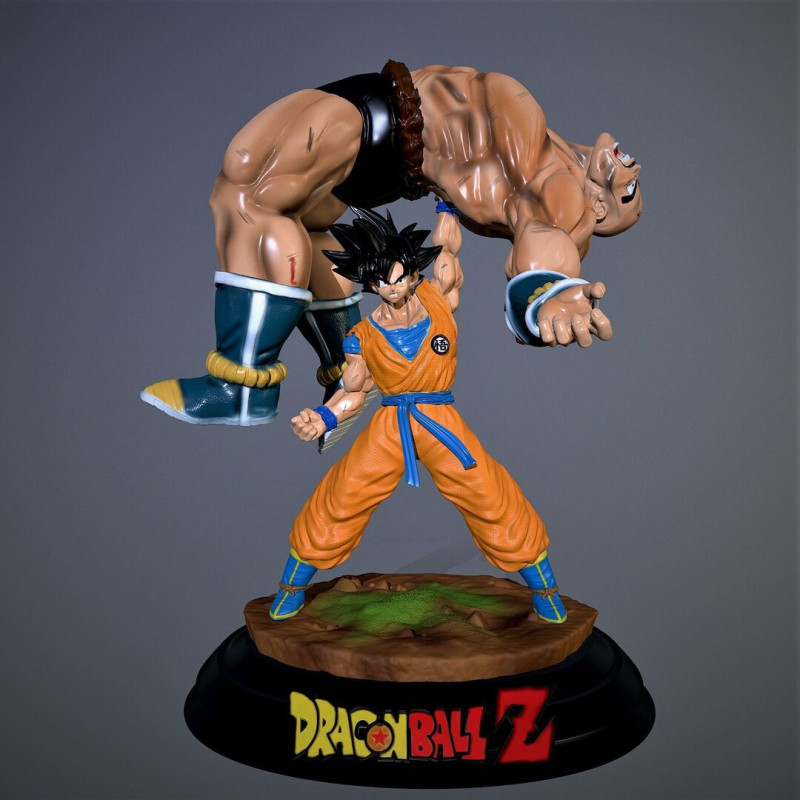 Goku vs Nappa 3D प्रिंट मॉडल .c4d .max .obj .3ds .fbx .stl .blend 
