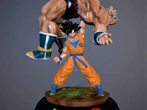 Goku vs Nappa Modelo de Impressão 3D
