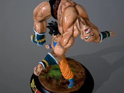 Goku vs Nappa 3D Print Model