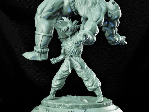 Goku vs Nappa 3D Print Model