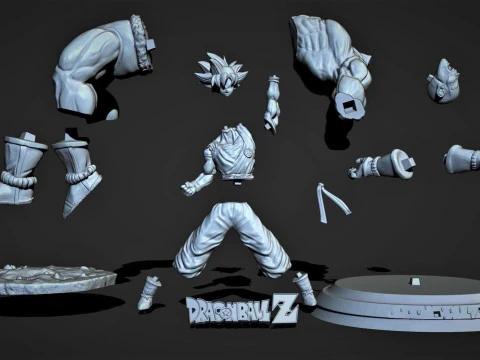 Goku vs Nappa 3D Print Model