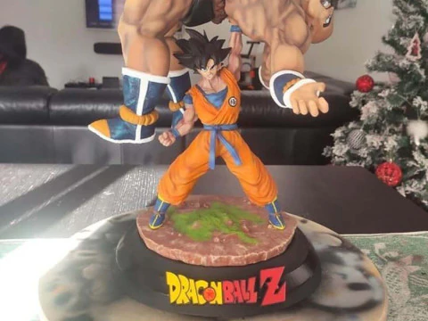 Goku vs Nappa 3D Print Model