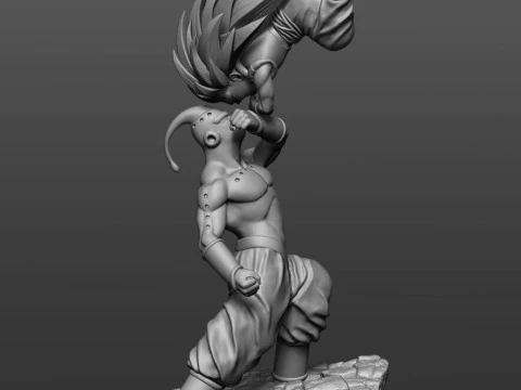 Gotenks vs Super Buu 3D Print Model