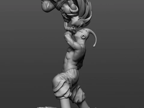 Gotenks vs Super Buu 3D Print Model