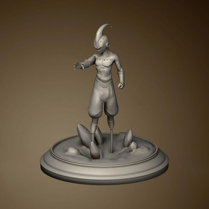 Kid Buu Figurine 3D Принт Модель .c4d .max .obj .3ds .fbx .stl .blend 