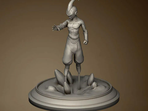 Kid Buu Figurine 3D Print Model