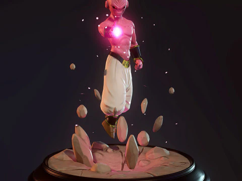 Kid Buu Figurine 3D Print Model