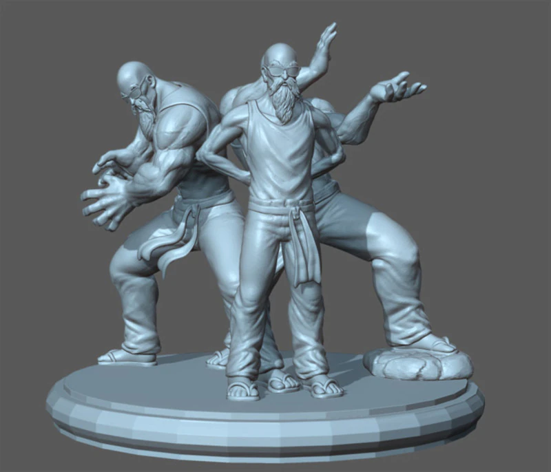 Mestre Kame Dragon Ball Modelo de Impressão 3D .c4d .max .obj .3ds .fbx .stl .blend 