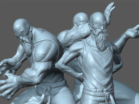 Mestre Kame Dragon Ball Modelo de Impressão 3D