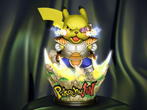 PikachuJin Statue 3D Print Model