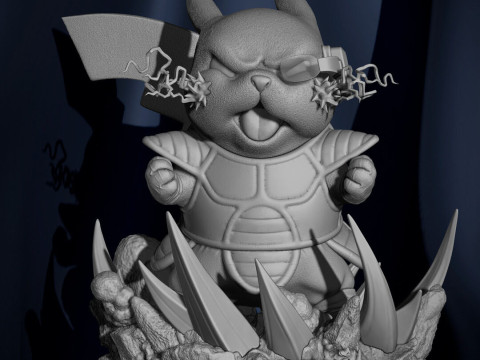 PikachuJin Statue 3D Druckmodell