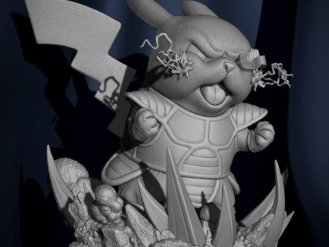 PikachuJin Statue 3D Druckmodell