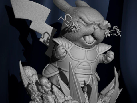 PikachuJin Statue 3D Print Model