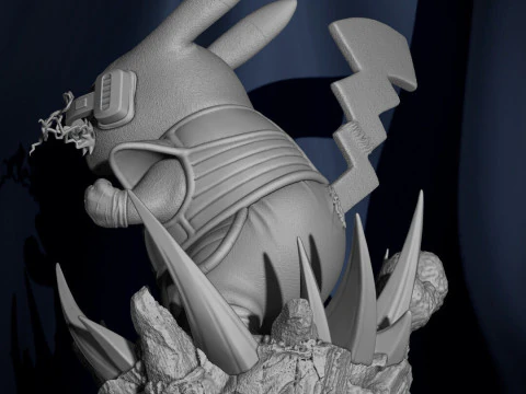 PikachuJin Statue 3D Print Model