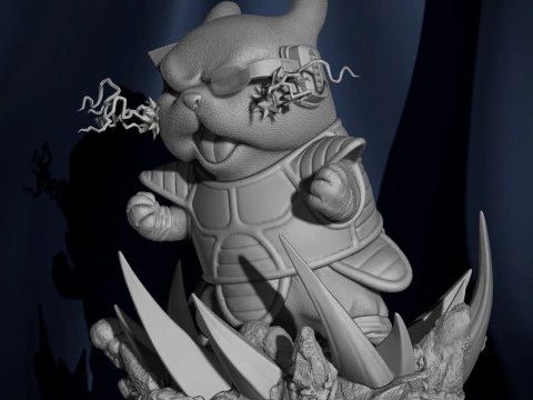 PikachuJin Statue 3D Print Model