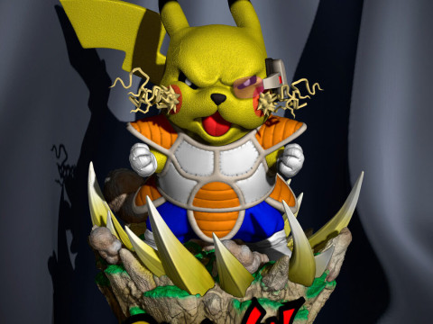PikachuJin Statue 3D Druckmodell