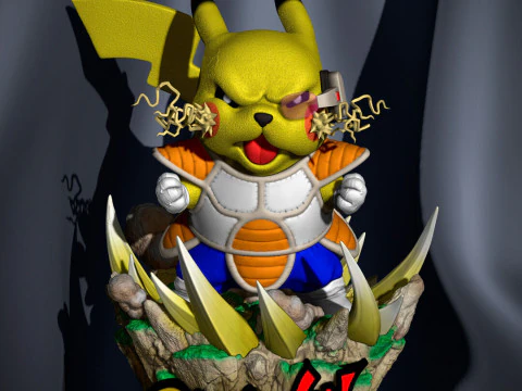 PikachuJin Statue 3D Print Model