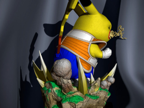 PikachuJin Statue 3D Druckmodell