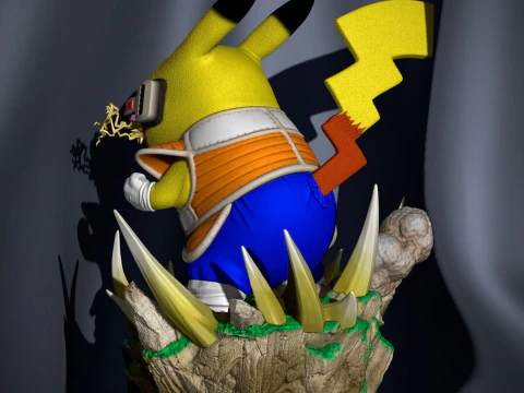PikachuJin Statue 3D Print Model