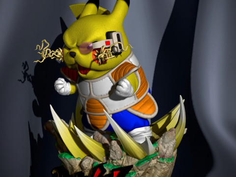 PikachuJin Statue 3D Druckmodell