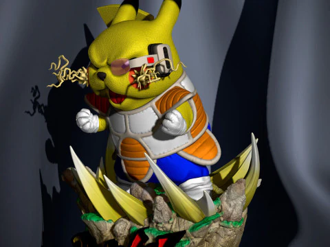 PikachuJin Statue 3D Print Model