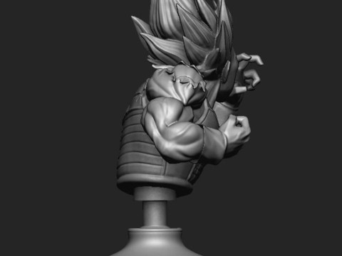 Vegeta Bust Dragon Ball Z 3D Print Model