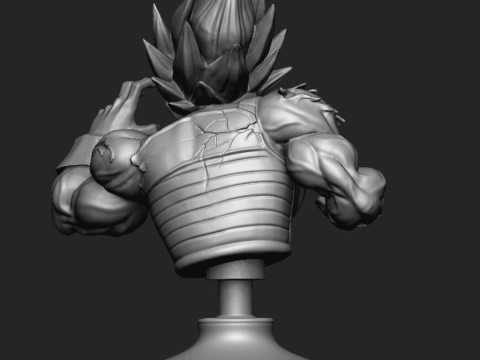 Vegeta Bust Dragon Ball Z 3D Print Model