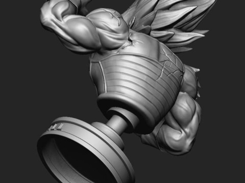 Vegeta Bust Dragon Ball Z 3D Print Model
