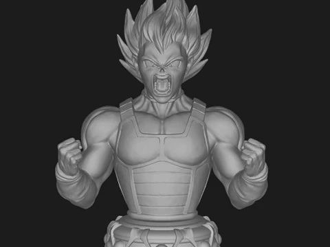Busto de Vegeta Modelo de Impressão 3D