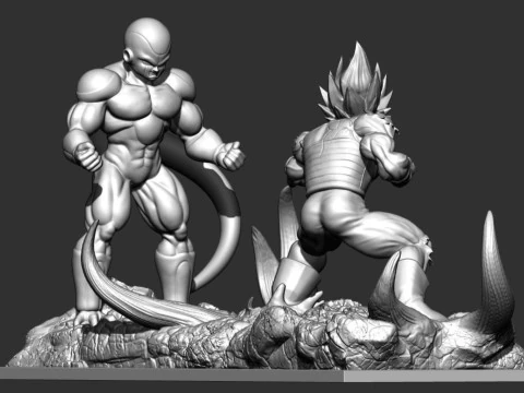 Vegeta Vs Frieza 3D Print Model