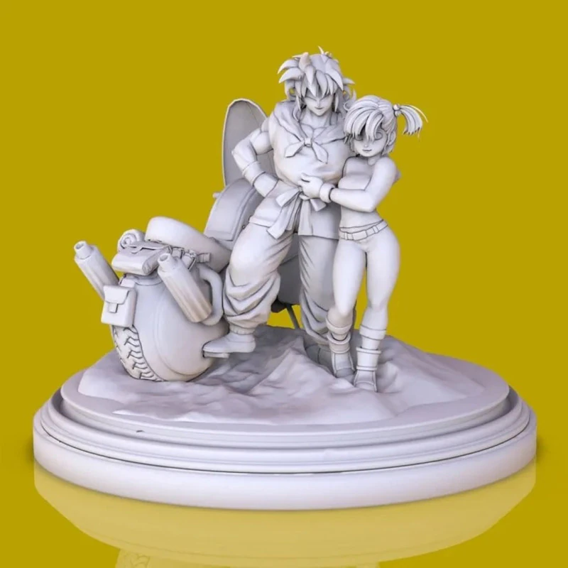 Yamcha and Bulma 3D Print Model .c4d .max .obj .3ds .fbx .stl .blend 